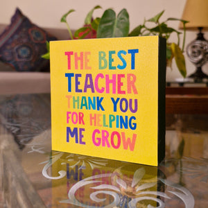 The Best Teacher Plaque