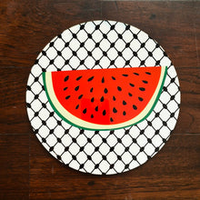 Load image into Gallery viewer, Keffiyeh Watermelon Hot Dish Coaster