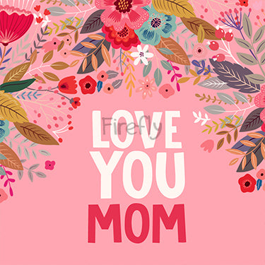 Love You Mom Floral Magnet