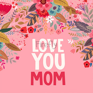 Love You Mom Floral Magnet