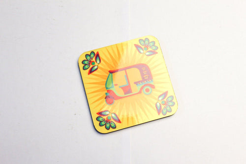 Yellow Retro Rikshaw Coaster - Firefly