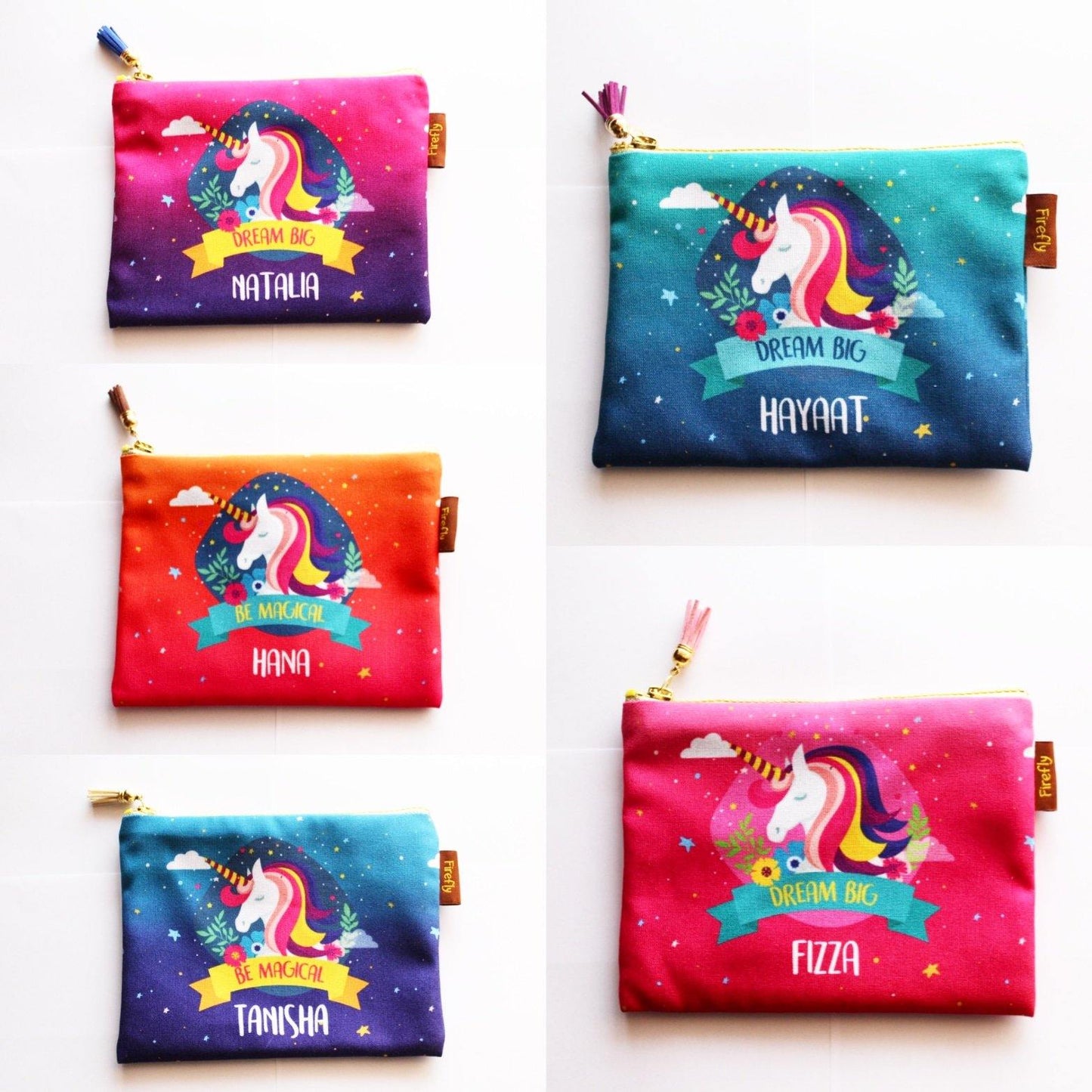 Ombre Unicorn Zipper - Firefly